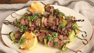 Steak Kebabs with Chimichurri  Ep 1274 [upl. by Adnerol132]