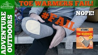 Camping Gear  HotHands Toe Warmers FAIL  Dont Do It [upl. by Kacie415]