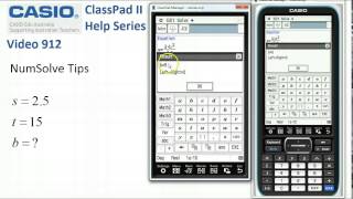 ClassPad Help 912  NumSolve Tips [upl. by Norraf]