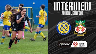 INTERVIEW  Amber Lightfoot after Cwmbran Town [upl. by Anihta483]