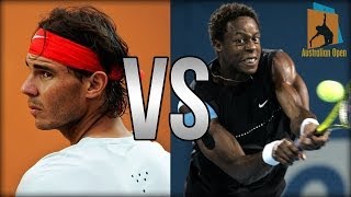 Rafael Nadal Vs Gael Monfils Australian Open 2014 Highlights [upl. by Selia884]