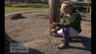 Basic camping and climbing knots demo part 1 [upl. by Giuseppe]