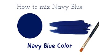 Navy Blue Color  How to make navy blue colour  Colour Mixing  Almin Creatives [upl. by Eiramesor]