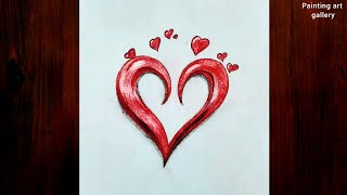 Creative arthow to draw a beautiful heart step by step [upl. by Ayoras]