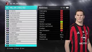 PES 2018 CLASSIC MILAN 20022003 [upl. by Vitek833]