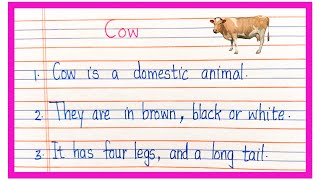 10 Lines on Cow in English  Cow Essay in English Cow Paragraph  10 sentence on Cow in English [upl. by Hwang]