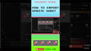 Pixelorama TutorialHow to Export Sprite Sheet Cómo exportar hoja de Sprite Pixel Art [upl. by Peppard]