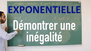 EXPONENTIELLE  Démontrer une inégalité [upl. by Ecyob]