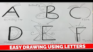 Alphabetical letters drawing I Easy step by step guide [upl. by Oirram]