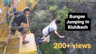 Bungee jumping in Rishikesh at jumpinheights8294 bungeejumpinginrishikesh bungeejumping yt🚶 [upl. by Hctim]