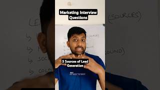 Marketing Interview Questions  Lead Generation  Marketing Executive Interview mba leadgeneration [upl. by Pepito]