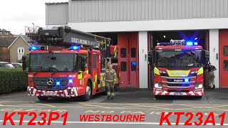 Westbourne Double Turnout ALP  Pump  Dorset and Wiltshire Fire and Rescue Service [upl. by Audly598]