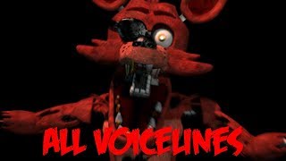 Foxy  All Voicelines with Subtitles  Ultimate Custom Night [upl. by Erwin]