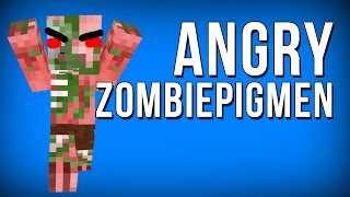 Make Zombie Pigmen Angry in Minecraft 18 [upl. by Jere915]