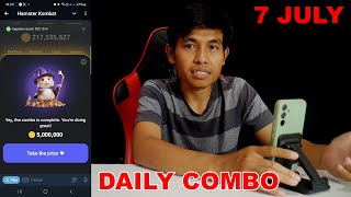 Hamster Kombat Daily Combo Card Today 5M Coins 7 July 2024 [upl. by Alfredo]