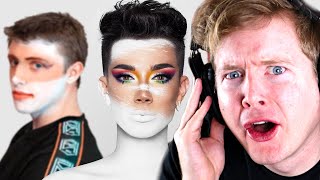 SIDEMEN TRY JAMES CHARLES MAKE UP TUTORIAL REACTION [upl. by Ardnahs]