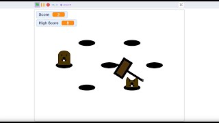 How to make a Whack a Mole game in Scratch  Scratch Tutorial [upl. by Richers]