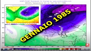 GENNAIO 1985  Mappe temperatura a 850 hPa con sigla METEO 2 [upl. by Mannie]