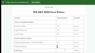 TCS NQT 2025 [upl. by Aenitsirhc]