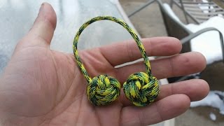 How to Make a Monkeys Fist Paracord Begleri Tutorial DIY Begleri Fidget Toy [upl. by Atila]