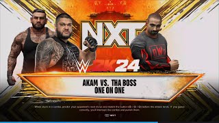 Akam vs THA BOSS NXT April 23 2024 WWE 2K24 [upl. by Yelrebmik677]