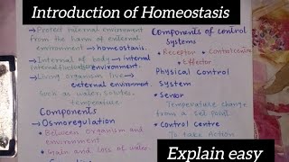 Introduction of HomeostasisClass 12Biology [upl. by Airotahs484]