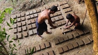 Primitive Tool  Make 100 mud brick [upl. by Wilen862]