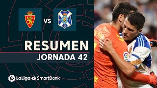 Resumen de Real Zaragoza vs CD Tenerife 11 [upl. by Boggs320]