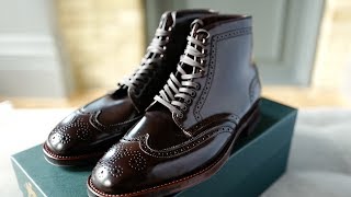 Unboxing  Alden Cordovan Wingtip Boots LeatherFoot Emporium Exclusive [upl. by Convery]