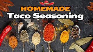 Easy Homemade TACO SEASONING Recipe [upl. by Hanauq]