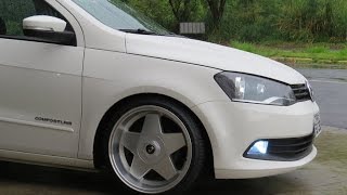 VW Gol G6  Rodas KR K56 Borbet aro 17quot tala 85quot  Delinte 19540R17  Suspensão Fixa [upl. by Ainadi]