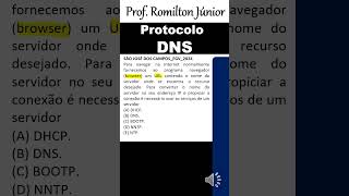 Protocolo DNS  arquitetura tcpip concurso  protocolos de internet para concursos dns [upl. by Annaehr]