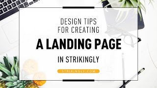 Design Tips for Creating a Landing Page in Strikingly Part 4 of 5 [upl. by Netsirc221]