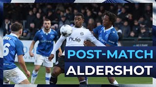 Aldershot Town PostMatch Interview with Adan George [upl. by Clausen]