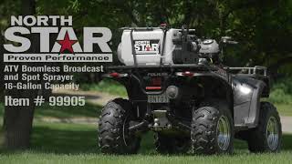 NorthStar 16Gallon ATV Boomless Broadcast  Spot Sprayer Model 99905 [upl. by Mouldon]