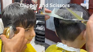 Easiest kids haircut with 4 No Guard amp Scissors [upl. by Hugo758]