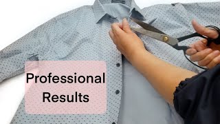 How to Tailor a Mans Dress Shirt [upl. by Oirramaj]