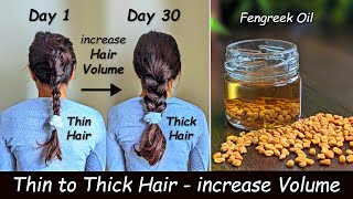 Increase Hair Volume amp Turn Thin Hair to Thick Hair  Fenugreek Oil for Hair Growth amp Hair Density [upl. by Redliw]