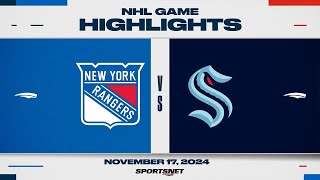 NHL Highlights  Rangers vs Kraken  November 17 2024 [upl. by Caril611]