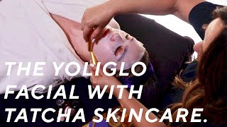 I GOT THE YOLIGLO FACIAL WITH TATCHA SKINCARE  The Sloane Series [upl. by Ethelstan490]