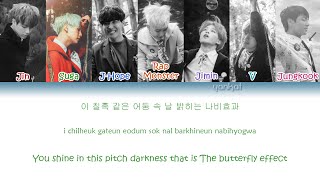 BTS 방탄소년단  Butterfly Color Coded HanRomEng Lyrics  by Yankat [upl. by Ynnaf459]