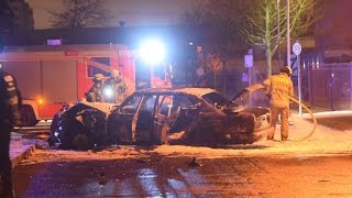 BerlinMarzahn BrutaloRäuber rammen Geldtransporter mit Mercedes [upl. by Ettesus]