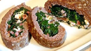 Hackfleischrolle mit Spinatfüllung  Video Anleitung  Rezept [upl. by Naynek]