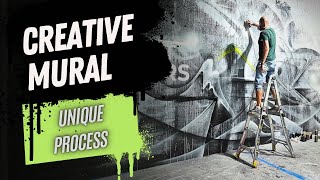 My Unique Process for Spray Painting CREATIVE mural [upl. by Mehcanem961]