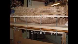 Historic ship model building Le Fleuron 1729 part II [upl. by Clea123]