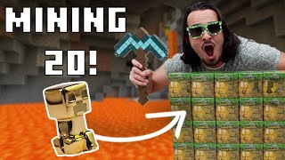 Mining 20 Minecraft Mining Kits 148 have a Rare Golden Creeper [upl. by Polly46]