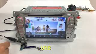 Erisin ES7409FS 7quot Android 80 Car DVD GPS Sat Nav DAB 4G WiFi DVR for Mondeo Focus SCMax Galaxy [upl. by Charissa694]