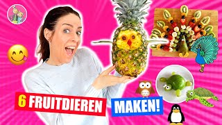 LEUKE Zoete Zusjes FRUIT DIEREN Maken Voor SCHOOL  Gezonde Traktatie ♥DeZoeteZusjes♥ [upl. by Georgena]