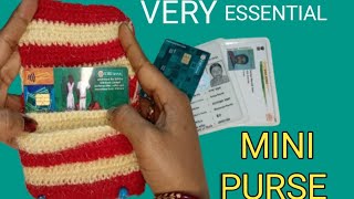 How to make crochet Purse Crochet Purse pattern  Crochet mini bag Simple Purse design [upl. by Ressay]