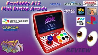 Powkiddy A12 Mini Bartop Arcade Machine Review [upl. by Cia]